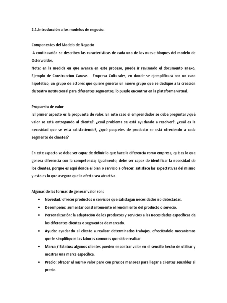 Introduccion A Los Modelos de Negocio | PDF | Modelo de negocio |  Distribución (comercial)