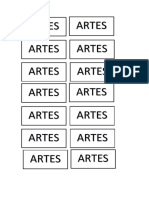 Etiqueta de Artes