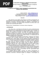 o Comércio Eletrônico Como Ferramenta Estratégica