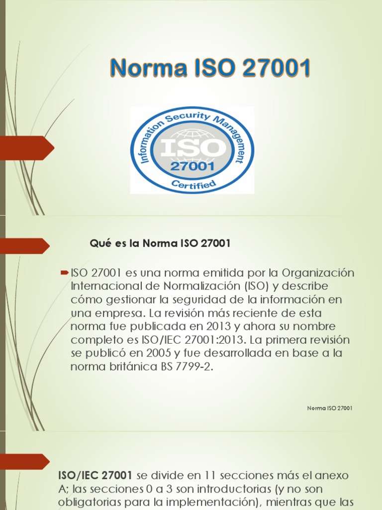 Norma iso 27001 pdf science business