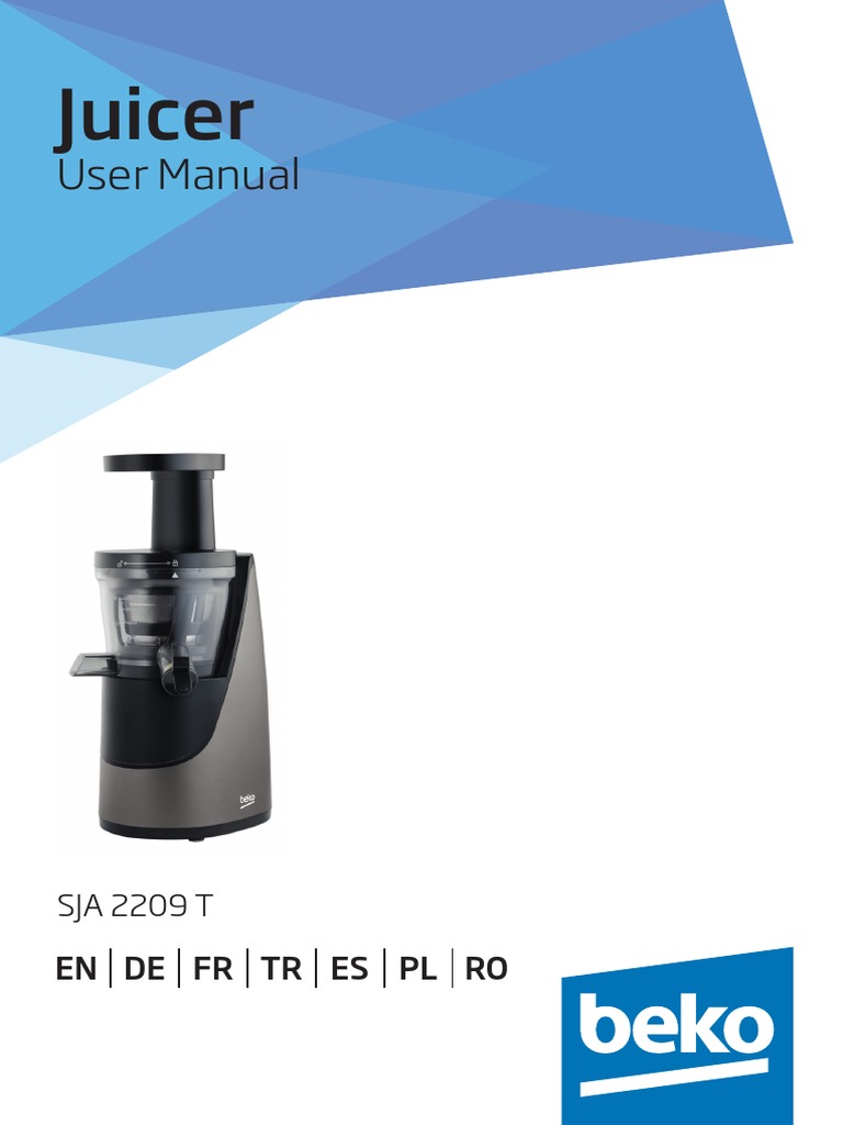 Juicer User Manual PDF Waste Science