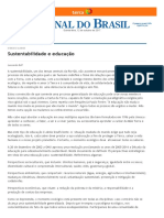 Jornal Do Brasil - Leonardo Boff - Sustentabilidade e Educação