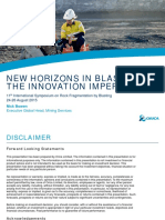 New Horizons in Blasting - The Innovation Imperative