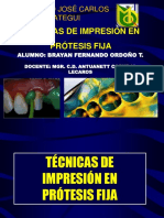 Técnicas de Impresión en Protesis Fija