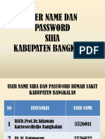 User Name Dan Password Siha Bangkalan