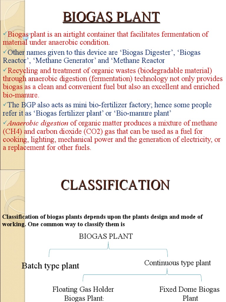 Biogas Plant Types and Comparison | PDF | Chemical Engineering | Anaerobic  Digestion