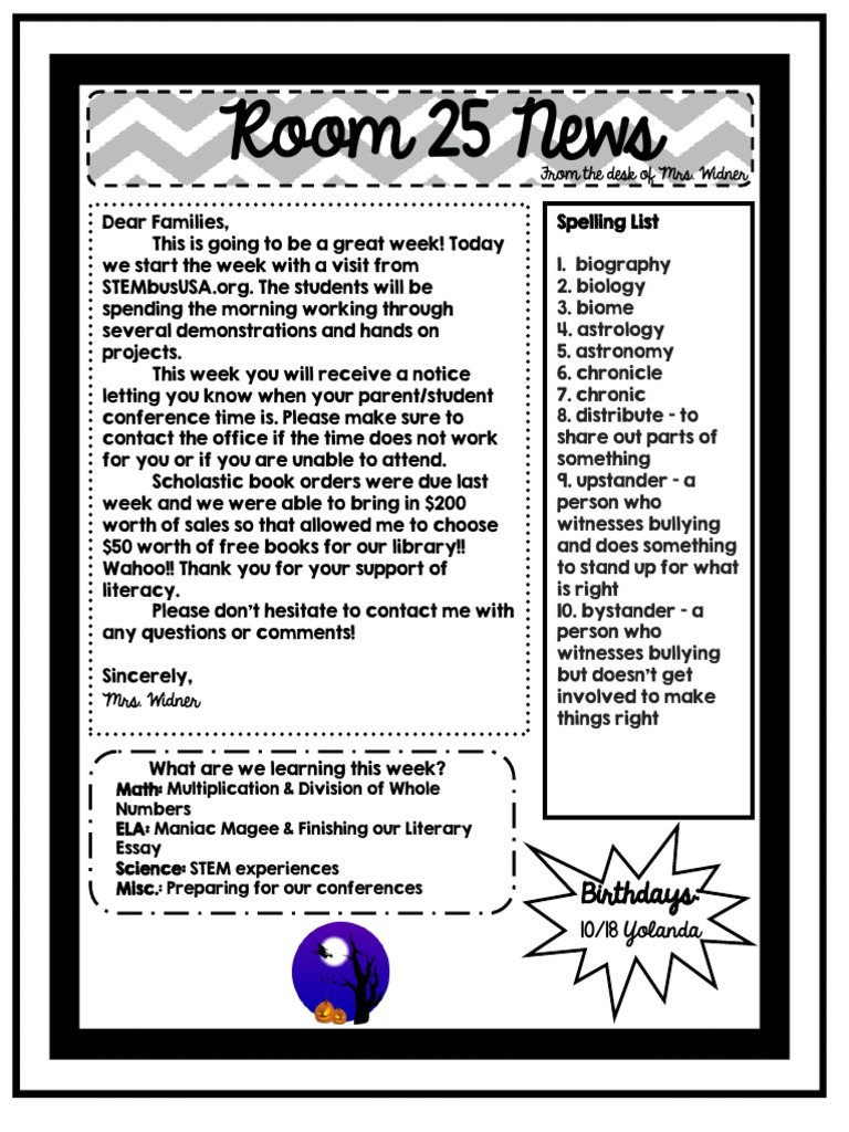 Week 8 Newsletter | PDF