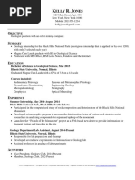 Geology Resume Template