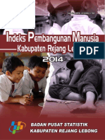 Indeks Pembangunan Manusia Ipm Kabupaten Rejang Lebong Tahun 2014