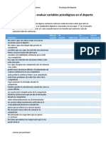 Cuestionario Para Evaluar Variables Psicológicas en El Deporte