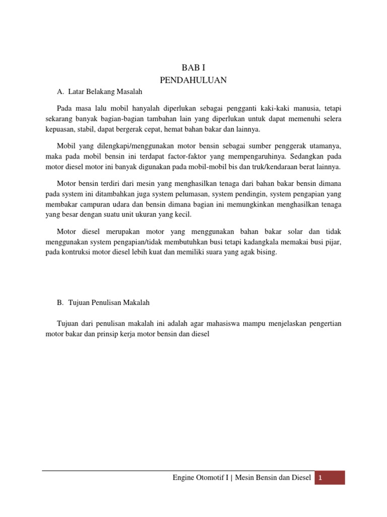 Makalah Mesin Bensin Dan Diesel Isi