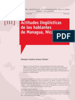 Actitudes Lingüísticas de Los Hablantes de Managua, Nicaragua
