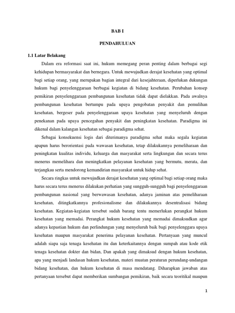 Makalah Terminologi Hukum Kesehatan