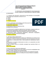 Cuestionario Sobre Democracia Segunda Sesión 