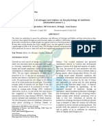 Studies on effects of nitrogen and sulphur on the physiology of sunflower (Helianthus annus L.)