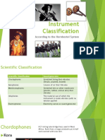 Classification of Musical Instruments by the Hornbostel-Sachs System