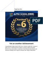 Alpha School CBSE Porur Ranked No.6