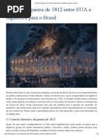 A Lição Da Guerra de 1812 Entre EUA e Inglaterra Para o Brasil