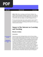 Impact of The Internet On Learning and Teaching: Hossein Arsham