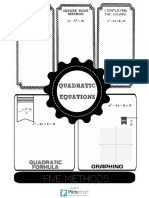 Quadratic Equations 5 Methods