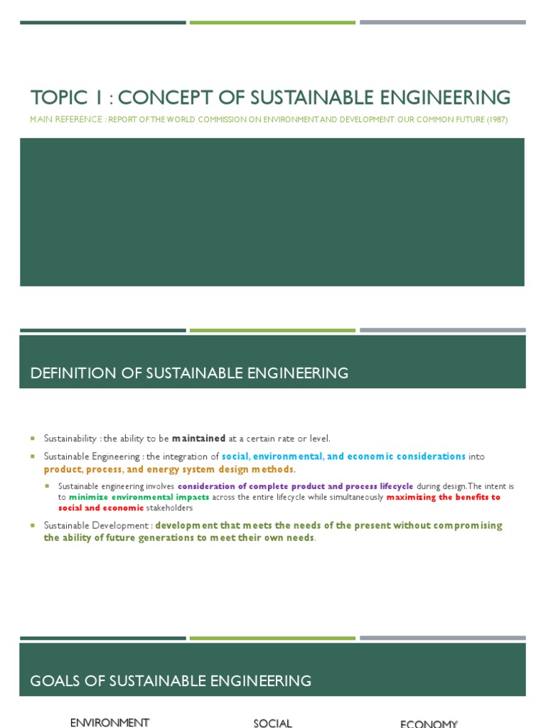 Defining Sustainable Engineering Principles | PDF | Sustainability ...