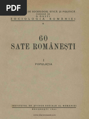 Monografie 60 de Sate Romanesti PDF | PDF