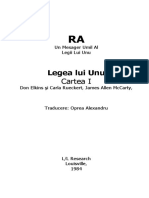 RA - Legea Lui Unu - Cartea I PDF