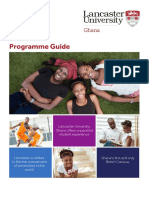 Programme Guide: Lancaster University Ghana Offers Unparalled Student Experience