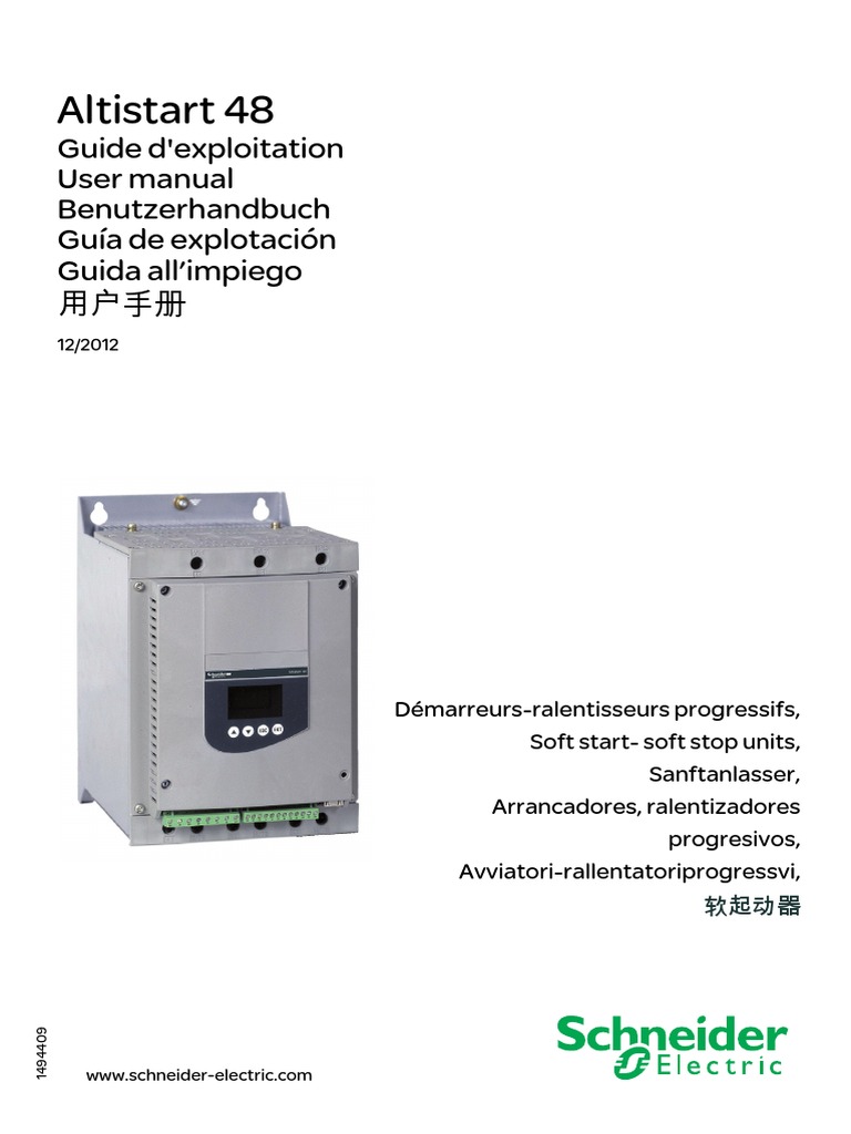 Schneider Altistart ATS48 Manual PDF | PDF | Compatibilité ...