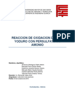 Grupo 1. Informe 2. Reaccion de Oxidacion Del Ion Yoduro Con Persulfato de Amonio