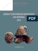 Cronica Cercetarilor Arheologice Campania 2015