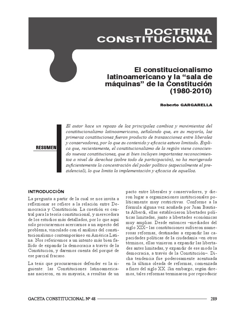 Constitucionalismo y Democracia en América Latina | PDF | Constitución ...