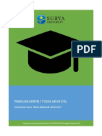 Panduan Tugas Akhir Mahasiswa Universitas Surya Tahun Akademik 2016-2017