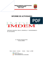 Informe de Actividades IMDEM