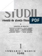 Studii, 01, Nr. 001, Ianuarie - Martie 1948 PDF