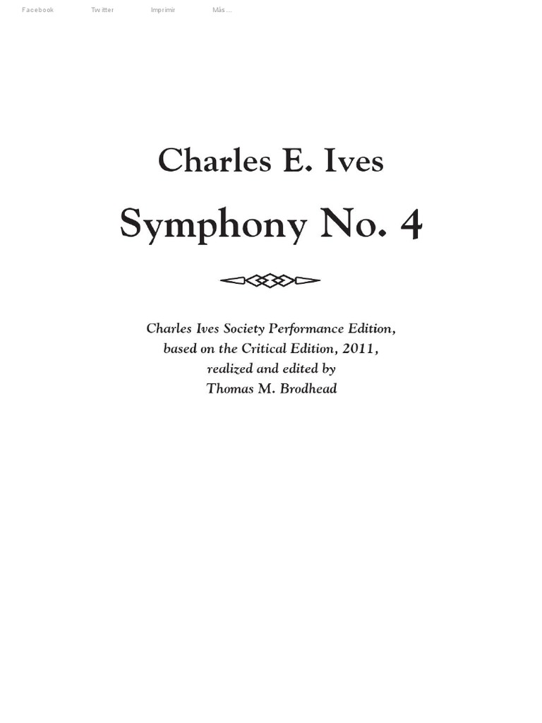 Ives Symphony 4 PDF