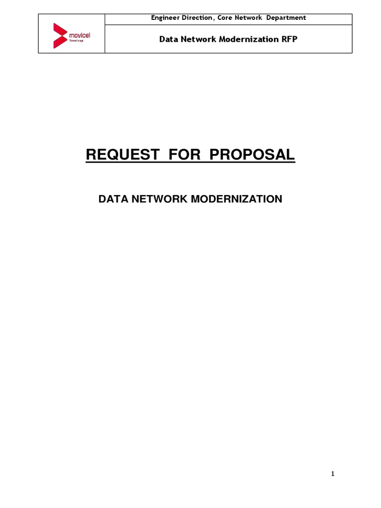 Data Network Modernization RFP | PDF | Quality Of Service | 4 G