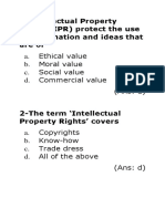 1-Intellectual Property Rights (IPR) Protect The Use of Information and Ideas That Are of