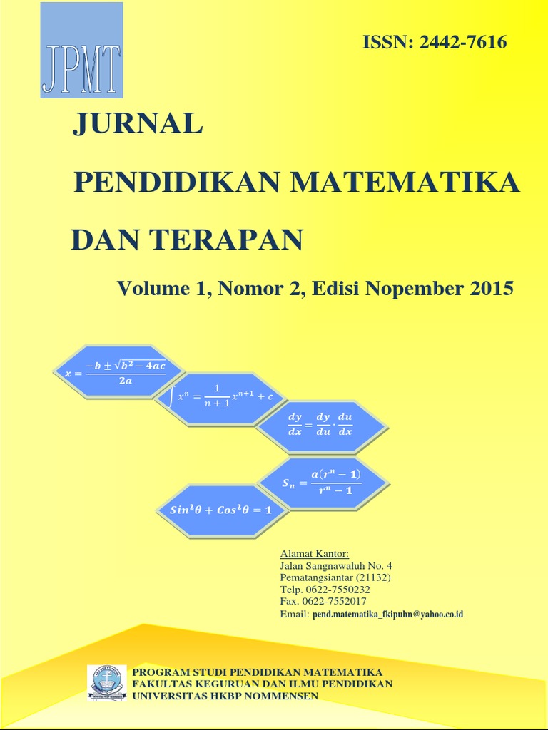 Jurnal Pendidikan Matematika Dan Tearapan | PDF | Karier & Perkembangan
