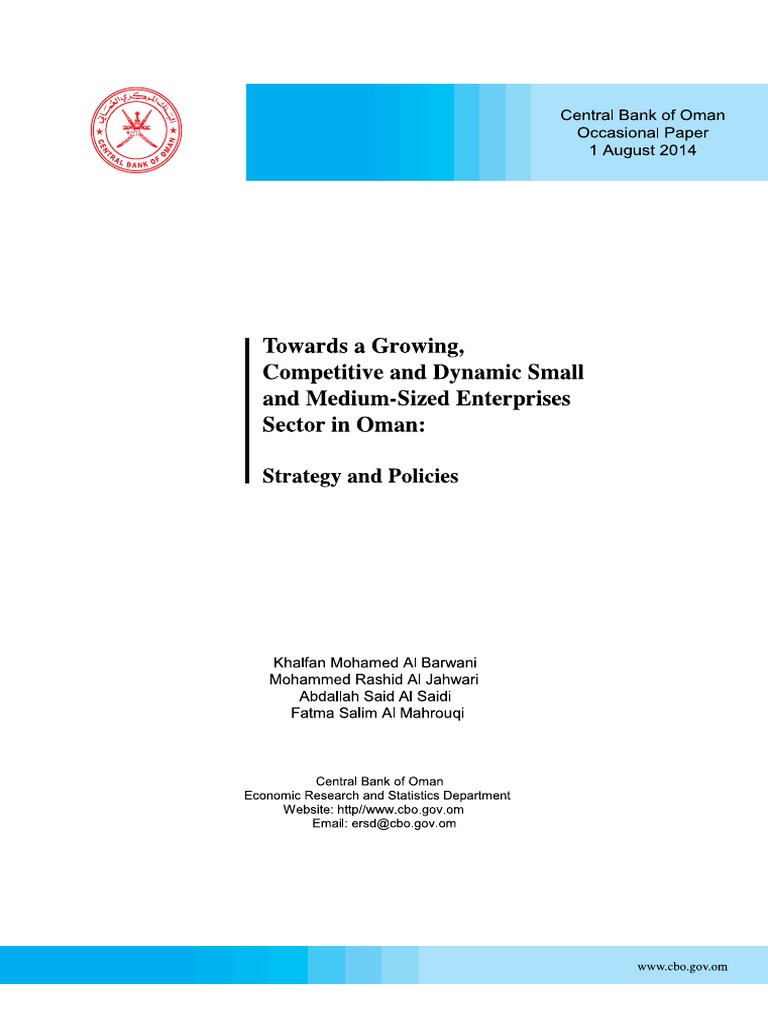SME Sector in Oman - Paper PDF | PDF | Small And Medium Sized ...