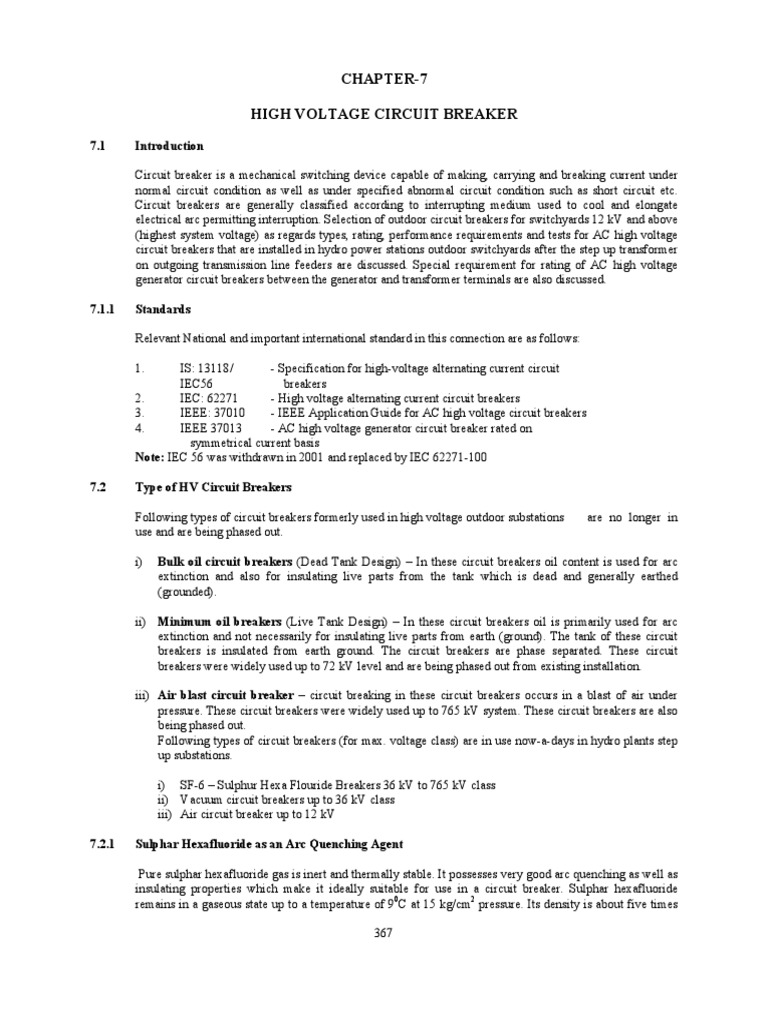 High Voltage Circuit Breaker | PDF | Electrical Substation | High Voltage