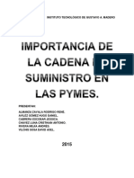 Importancia de La Cadena de Suministro en Las Pymes Fund. Inv.