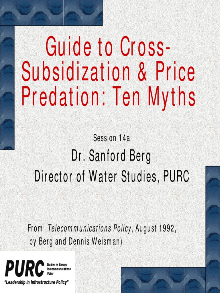 Guide to Cross Subsidization & Price Predation_ Ten Myths Subsidy