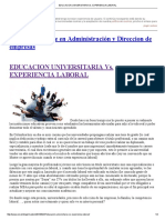 Educacion Universitaria Vs