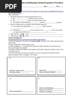 chemical reactions and balancing chemical equations web quest  1 