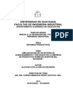 Implantacion de Un Sistema de Almacenamiento y Envasado en La Empresa de Productos Quimicos Spart PDF