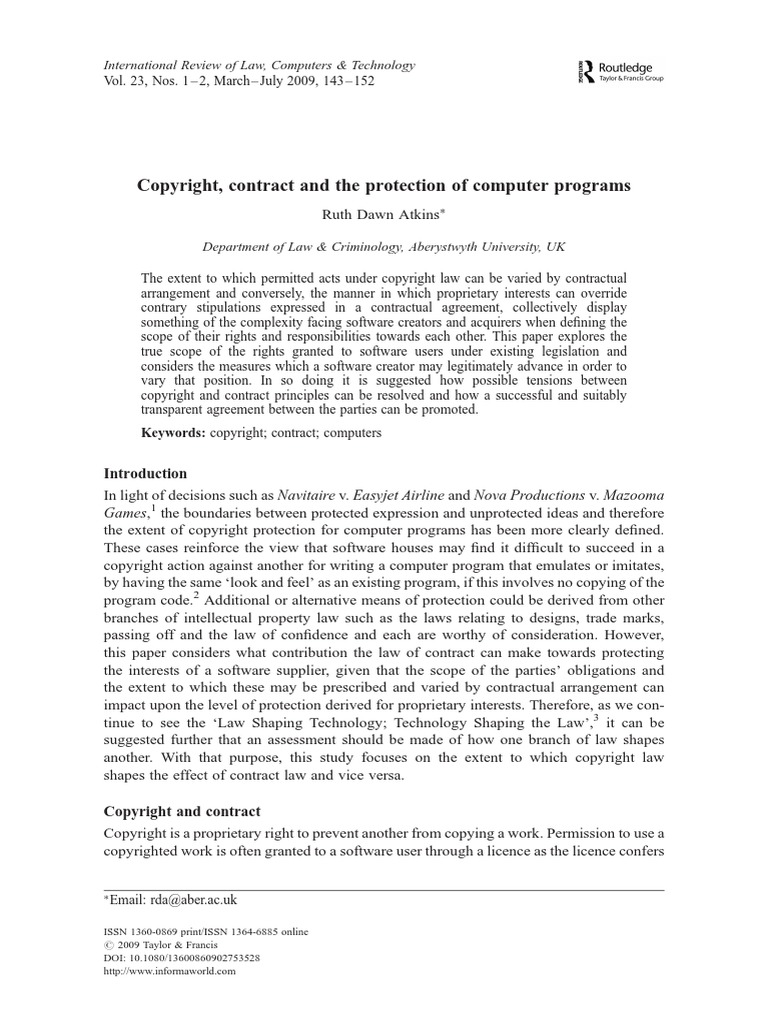 Copyright | PDF | License | Contractual Term