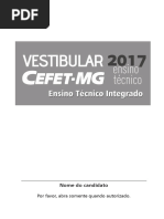 Prova Ensino Tecnico Integrado 2017