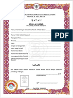 Ijazah SPK 2017 Jenjang SD