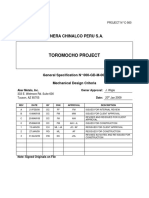 Toromocho Project Mechanical Design Criteria